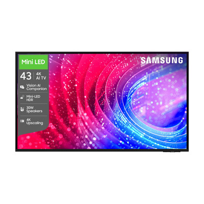 Samsung Vision AI 108 cm (43 inch) Ultra HD (4K) Mini LED Smart Tizen TV 2026 Edition with Vision AI Companion 30W Powerful Speakers Mini LED HDR Pure Spectrum Color 4K Upscaling Color Booster Samsung Knox Security 150+ Free Channels Dynamic Sound Pack(UA43M2EHAULXL)