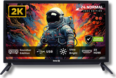 InnoQ Sounbar 60 cm (24 inch) HD Ready LED TV with 30W Front Boom Speakers | Monitor Support | Noise Reduction | Pixel Boost Engine | Colour Enhancer |(24N-MAX-V2)