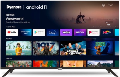 Dyanora AU Series 108 cm (43 inch) Ultra HD (4K) LED Smart Android TV with Certified Android 11, Dolby Audio and 30 Watt Sound Output (2023)(DYLD43U4S)