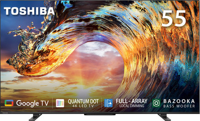 TOSHIBA M550LP Series 139 cm (55 inch) QLED Ultra HD (4K) Smart Google TV TV With Bass Woofer and REGZA Engine