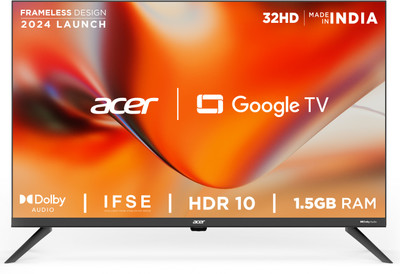 Acer J Series 80.01 cm (32 inch) HD Ready LED Smart Google TV with (Black)(AR32HDJGR2841AD)