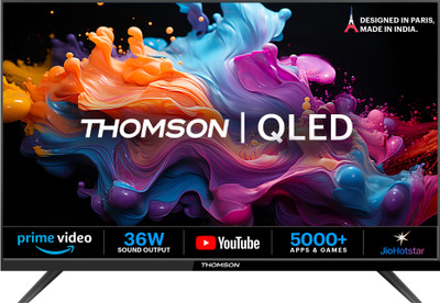 Thomson Alpha QLED 100 cm (40 inch) QLED Full HD Smart Linux TV 2025 Edition with 36W Sound Output | Web Browser | Sports Mode | Bezel - Less Design(40AlphaQ060)