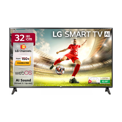 LG LR600 80 cm (32 inch) HD Ready LED Smart WebOS TV with Alpha5 Gen 6 AI Processor 150+ Free LG Channels AI Functions AI Sound (Virtual Surround 5.1 Up-mix) HDR 10 Magic Remote Compatible 60Hz Refresh Rate FTA Satellite Connectivity Wi-Fi Built-In(32LR600B6LC)