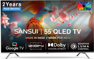 Sansui 140 cm (55 inch) QLED Ultra HD (4K) Smart Google TV IPS Display Zen Panel Dolby Vision & Atmos Filmmaker Mode(JSW55GSQLED) Sansui 140 cm (55 inch) QLED Ultra HD (4K) Smart Google TV IPS Display Zen Panel Dolby Vision & Atmos Filmmaker Mode(JSW55GSQLED)