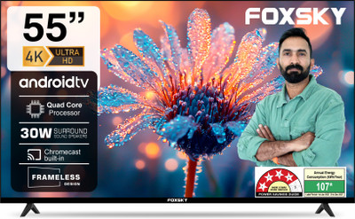 Foxsky 139 cm (55 inch) Ultra HD (4K) LED Smart Android TV(55FS-VS)