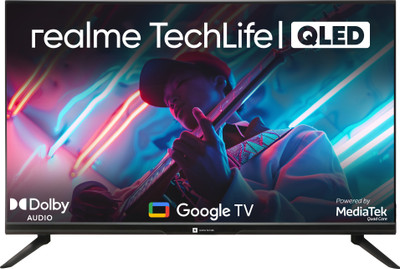realme TechLife CineSonic 80 cm (32 Inch) QLED HD Ready Smart Google TV 2025 Edition Dolby Audio, HDR10(32HDGQRWSQQ)
