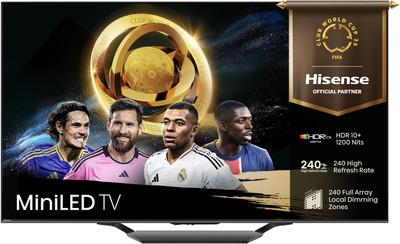 Hisense U7N 139 cm (55 inch) Ultra HD (4K) Mini LED Smart VIDAA TV with 240 Full Array Local Dimming Zones Dolby Vision Atmos(55U7N)