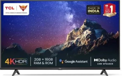 View TCL P616 139 cm (55 inch) Ultra HD (4K) LED Smart Android TV with Dolby Audio(55P616)  Price Online