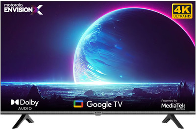 MOTOROLA EnvisionX 165 cm (65 inch) Ultra HD (4K) LED Smart Google TV with Inbuilt Box Speakers & Dolby Audio(65UHDGDMBSXP)