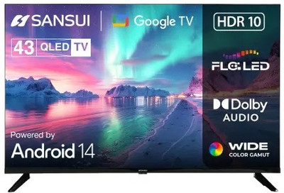 109 cm (43 inch) QLED Full HD Smart Google TV 2025 Edition with Google TV 5.0 | HDR10 & HLG | Dolby Audio with Noise Reduction | Screen Sharing & Google Assistant | Bezel-Less LED TV(JSW43FHG5Q)