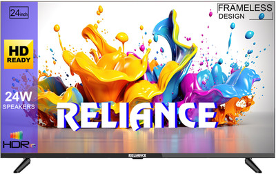 Reliance Jumbo 60 cm (24 inch) HD Ready LED TV 2025 Edition with 24W Boom Speakers | Real Frameless | Noise Reduction | Monitor Support | Colour Enhancer(RW24NS3972HD)