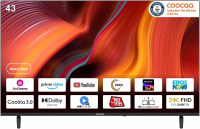 Coocaa 108 cm (43 inch) Full HD LED Smart Coolita TV 2024 Edition with Dolby Audio and Eye Care Technology(43C3U Plus)