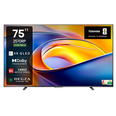 75Z570RP 189 cm (75 inch) QLED Ultra HD (4K) Smart VIDAA TV with Dolby Vision IQ Atmos, Hands-free Voice Control, HDR 10+(75Z570RP)