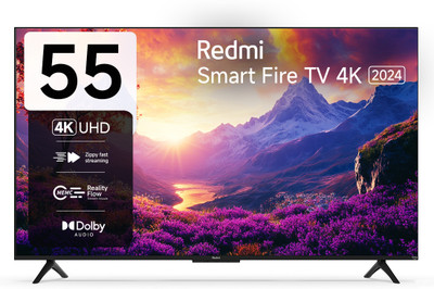 REDMI MI 138 cm (55 inch) Ultra HD (4K) LED Smart Fire TV with 12000+ Apps| Alexa Voice Control| AirPlay 2| HDR 10 with HLG| Vivid Picture Engine| 30W with Dolby Audio| DTS: HD| DTS Virtual: X(L55MA-FVIN)