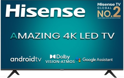 View Hisense A71F 139 cm (55 inch) Ultra HD (4K) LED Smart Android TV with Dolby Vision & ATMOS(55A71F)  Price Online