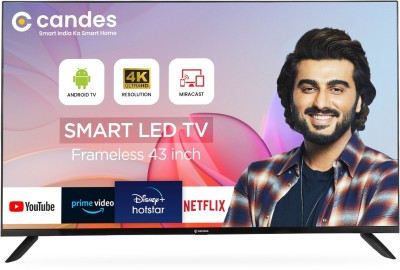 View Candes 108 cm (43 inch) Ultra HD (4K) LED Smart Android TV(CTPL43EF1SU4K)  Price Online