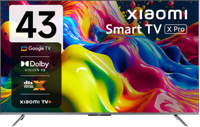 price history - XIAOMI by Mi X Pro 108 cm (43 inch) Ultra HD (4K) LED Smart Google TV with Dolby Vision IQ | HDR10+ | Dolby Atmos |DTS X | Vivid Picture Engine 2 with Adaptive Brightness(L43M8-5XIN)