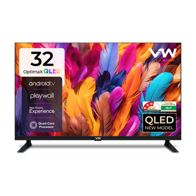 VW OptimaX Series 80 cm (32 inch) QLED HD Ready Smart Android TV(VW32AQ1)
