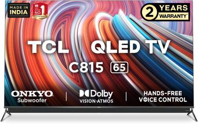 TCL C815 Series 164 cm (65 inch) QLED Ultra HD (4K) Smart Android TV With Integrated 2.1 Onkyo Soundbar