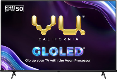 Vu 126 cm (50 inch) Ultra HD (4K) LED Smart Google TV with VuOn 1.5 Processor I Perfect Phone Partner I 2-Way Bluetooth I Camera Support for Video Conferencing I Cricket Mode & Cinema Mode I WiFi Remote Control I Dolby Vision I 24W DTS Virtual X Sound I Game Dashboard I Blue Light Protection (2024 e