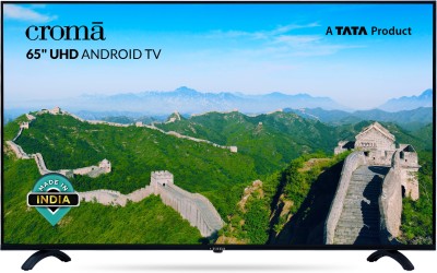 View Croma 165 cm (65 inch) Ultra HD (4K) LED Smart Android TV(CREL065UOA024601)  Price Online