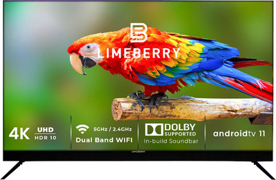 LIMEBERRY 165 Cm (65 Inch) Ultra HD (4K) LED Smart Android TV (65MU11SSSB5GV) For Rs. 45360 @ 50% off