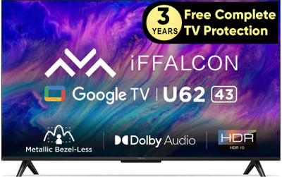 View iFFALCON by TCL U62 108 cm (43 inch) Ultra HD (4K) LED Smart Google TV(iFF43U62)  Price Online