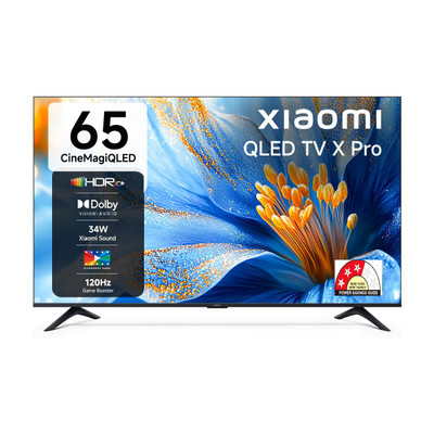 XIAOMI X Pro CineMagiQLED 165 cm (65 inch) QLED Ultra HD (4K) Smart Google TV with Dolby Vision | HDR 10+ | 32 GB Storage | 34W Dolby Audio | Xiaomi Sound | Film-maker Mode | 120 Hz Game Booster | Mi TV(L65MB-APIN)