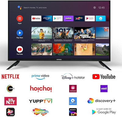 Samtonic 80 cm (32 inch) HD Ready LED Smart Android TV with Soundbar(STLEDNEO-3203S_24)