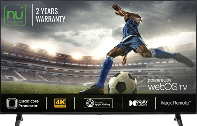 NU 109 Cm (43 Inch) Ultra HD (4K) LED Smart TV  (LED43UWA1) For Rs. 16990 @ 66 %