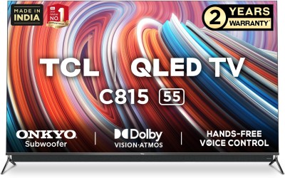 TCL C815 Series 139 cm (55 inch) QLED Ultra HD (4K) Smart Android TV With Integrated 2.1 Onkyo Soundbar(55C815) (TCL)  Buy Online
