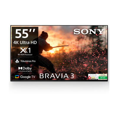SONY Bravia 3 138.8 cm (55 inch) Ultra HD (4K) LED Smart Google TV with Dolby Vision| Dolby Atmos | Feature for Playstation 5(K-55S30B)