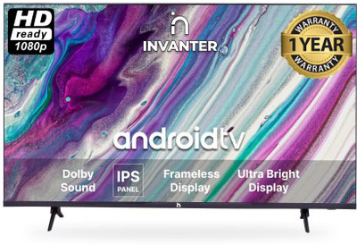 INVANTER Nova Series 80 cm (32 inch) HD Ready LED Smart Android TV with Miracast | Web Browser | Dolby Audio(IN32SFL)