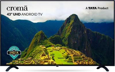 View Croma 109 cm (43 inch) Ultra HD (4K) LED Smart Android TV(CREL043UOA024601)  Price Online