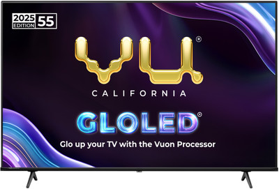 Vu 139 cm (55 inch) Ultra HD (4K) LED Smart Google TV with VuOn 1.5 Processor I Perfect Phone Partner I 2-Way Bluetooth I Camera Support for Video Conferencing I Cricket Mode & Cinema Mode I WiFi Remote Control I Dolby Vision I 24W DTS Virtual X Sound I Game Dashboard I Blue Light Protection (2024 e