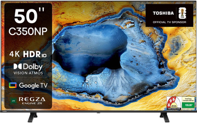 C350NP 126 cm (50 inch) Ultra HD (4K) LED Smart Google TV with Dolby Vision Atmos and REGZA Engine ZR(50C350NP)