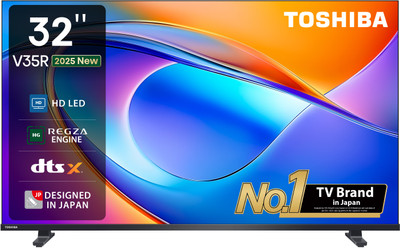 TOSHIBA 32V35RP 80 cm (32 inch) HD Ready LED Smart VIDAA TV 2025 Edition with Quantum Dot Color| Dolby Vision Atmos| 4K AI Upscalar(32V35RP)