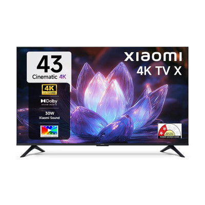 XIAOMI X Series 108 cm (43 inch) Ultra HD (4K) LED Smart Google TV with Dolby Vision | HDR 10 | 30W Dolby Audio | Xiaomi Sound | Film-maker Mode | Mi TV(L43MB-AIN)