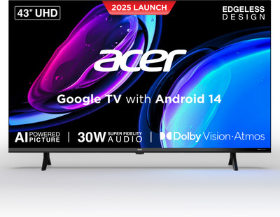 Acer Ultra I Series 108 cm (43 inch) Ultra HD (4K) LED Smart Google TV 2025 Edition(AR43UDGGU2875BD)