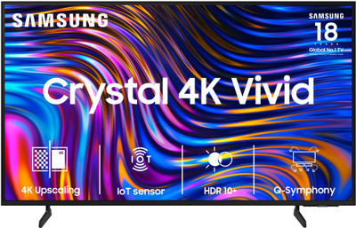 SAMSUNG Crystal 4K Vivid 125 Cm (50 Inch) Ultra HD (4K) LED Smart Tizen TV 2024 Edition  (UA50DUE70BKLXL) For Rs. 41990 @ 32 %