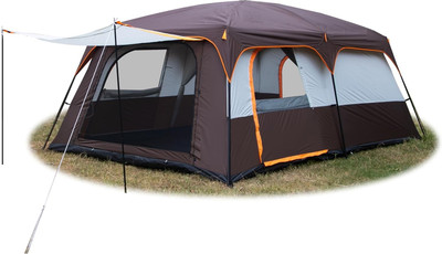 KriShyam ® 5-12 Person Camping Tent for Adults Waterproof Largest Camping Family Tent - For Travelling, Trekking, Picnic, Camping & Hiking(Brown)