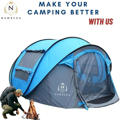Nawbeda Amazing Outdoor Pop Up Boat Tent 1-2 Person Tent - For Camping, Outdoor, and this made in 190T Polyester, Automatic installation in 5 second(Blue)