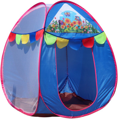 Healthysleeping Little 4-Part Foldable Popup Play House Tent - For Kids(Blue)