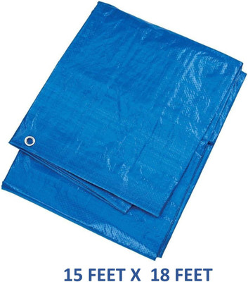 GreenLife TARPULINE 15X18 FEET BLUE Tent - For Multipurpose Plastic Cover for Truck, Roof, Rain, Outdoor or Sun, Poly Tarp(Blue)