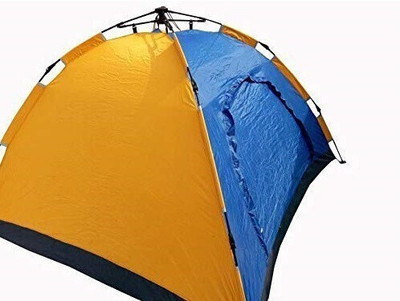 IRIS Portable Camping Automatic Tent - For 6 Person(Blue, Yellow)