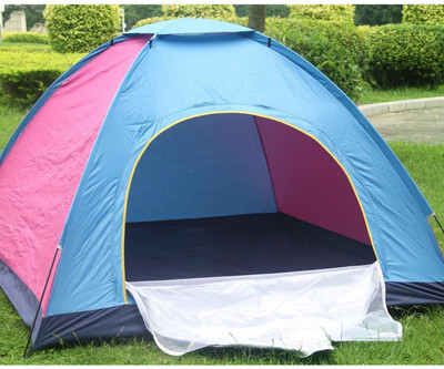 MAITRI ENTERPRISE 6 Person Family Camping Tent Large-Easy Set up Waterproof Portable Plastic Tent - For 6 Persons(Multicolor)