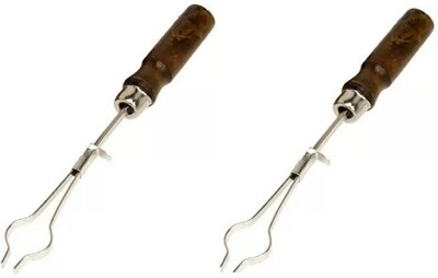 CISCA Test Tube Holder with wooden handle for holding test tubes (Pack Of 2) Test Tube Clamp(Pack of 2)