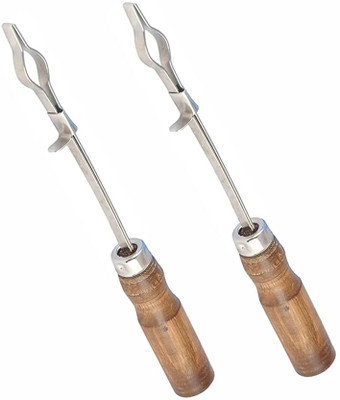 Parshv Test Tube Holder on wooden handle Chromium Plating [rust free], Pack of 4 pc Test Tube Clamp(Pack of 4)
