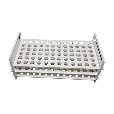 GALAXY SALES 3 Tier Test Tube Stand 13mm x 72 Holes - Premium Lab Equipment (Pack of 1) Polypropylene Test Tube Rack(72 TUBES White)