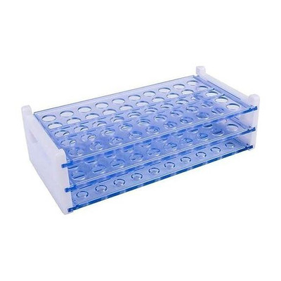 LISAMED TEST TUBE STAND 13MM X 50 HOLES | 3 RACKS | BLUE COLOUR Plastic Test Tube Rack(50 Tubes Blue)